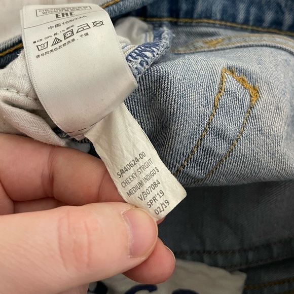 Gap women’s Light wash High waist Cheeky Straight leg Denim Jeans in 29 - Picture 12 of 13